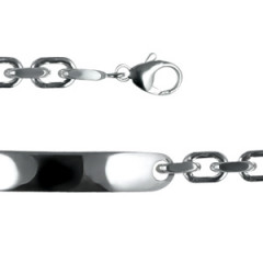 Bracelet Argent IDENTITE FORCAT GM/PLAQUE OVALE   