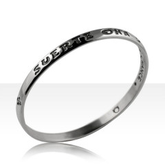 Bracelet Argent JONC MODERNE MM/JE PORTE CHANCE   