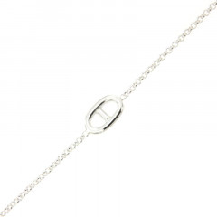 Bracelet Argent LA MER Marine / Mini jaseron 18+2,5cm