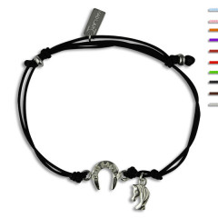 Bracelet Argent NILA EQUI fer à cheval mini tête