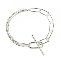 Bracelet Argent OTO BARRETTE OVAL2 Ch_rectangle 1,50-GL60 - 19cm