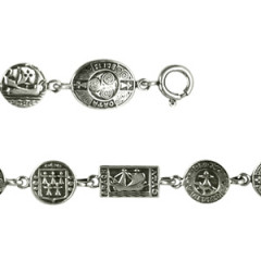 Bracelet Argent OVALE PLAQUETTES                  