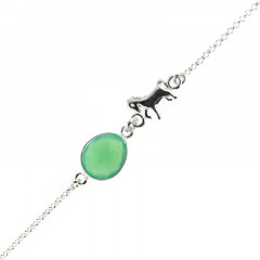 Bracelet Argent Petra - Cheval (Pierre au choix)    
