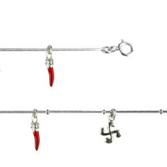 Bracelet Argent QDR Ble 3 PIMENTS LAQUE PM/2 CB   