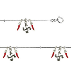 Bracelet Argent QDR Ble 4x2 PIMENTS LAQUE PM/4 CB 