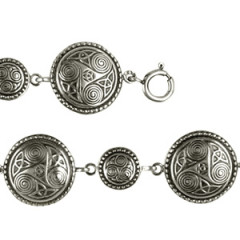 Bracelet Argent TRISKELL ROND PERLE 1/1           