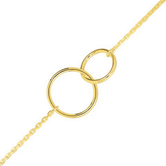Bracelet Double cercle Plaqué Or