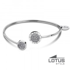 Bracelet Jonc Disque Cristaux/Acier LOTUS STYLE Bijoux