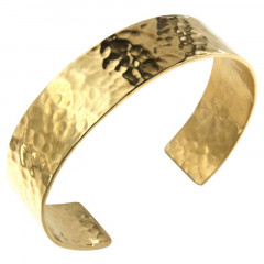 Bracelet JONC Plaqué Or PLAK 16mm - Martelé