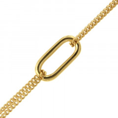 Bracelet Ovale OTO Barrette - Plaqué Or
