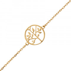 Bracelet Arbre de vie Plaqué Or - Bijoux femme