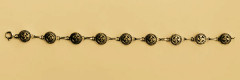 Bracelet Plaqué Or 9 MOTIFS ROND PERLE CB MM    