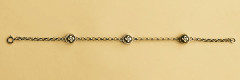 Bracelet Plaqué Or 3 MOTIFS CB STRIES PM        