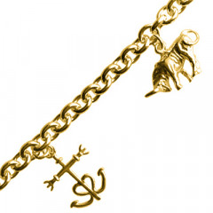 Bracelet Plaqué Or 3 BREL CAMARGUE GM           