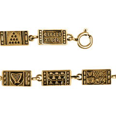 Bracelet Plaqué Or 6 PAYS CELTES PLAQUETTES     