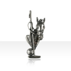 Broche Argent TETE CHEVAL/POLO                    