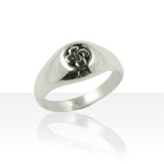 Chevalière Argent JONC PLAT CB                    