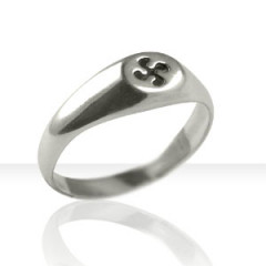 Chevalière Argent MINI CROIX BASQUE             