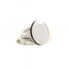 Chevalière Argent OVALE PM                        