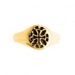 Chevalière Or 18K MM CROIX OCCITANE                