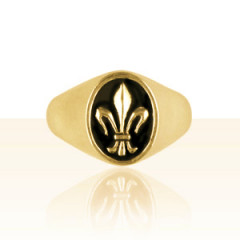 Chevalière Plaqué Or FLEUR DE LYS GM