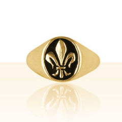 Chevalière Plaqué Or FLEUR DE LYS PM