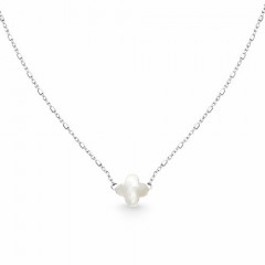 Collier Argent GALEA TREFLE10 - Nacre-cubetto - 40cm