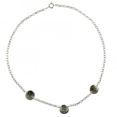Collier Argent "GRAFFITI" 3 MédailleS SUERTE PM 