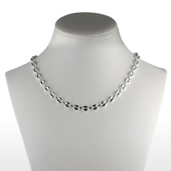 Collier Argent GRAIN DE CAFE 7mm - 50CM        