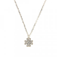**Collier Argent KOTA trèfle OZ