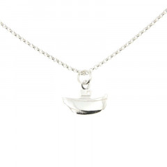 Collier Argent LA MER Bateau Pêche / Mini jaseron 42+2,5cm