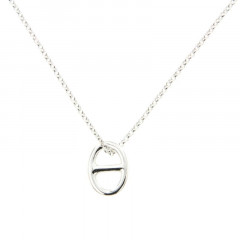 Collier Argent LA MER Marine / Mini jaseron 42+2,5cm