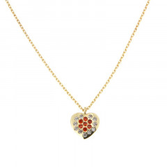 Collier COEUR CITRINE Or 375°°°