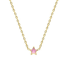 Collier enfant ETOILE rose Plaqué Or