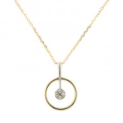 Collier Or 375°°° BICOLORE  PHI OZ  L:40cm