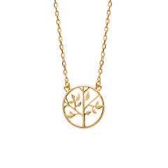 Collier Arbre de vie Plaqué Or - Bijoux femme
