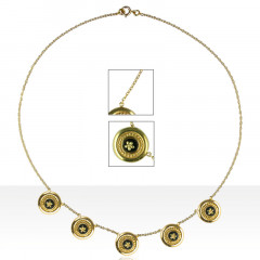 Collier Plaqué Or CREOLE CH/ONYX 45CM           