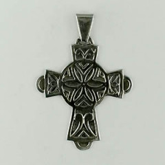 Croix Argent ROSACE                               