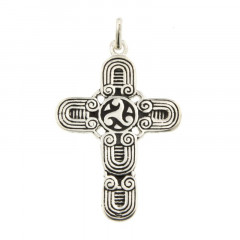 Croix Argent TRISKELL HIBOU                       