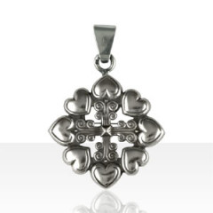 Médaille Argent COEUR ENTOURAGE                   
