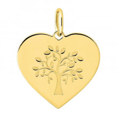 Pendentif Arbre de vie dans coeur  Or 375