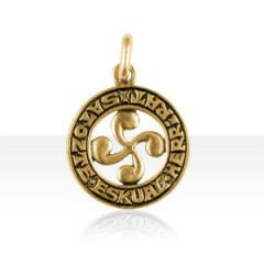 Médaille Or Croix BASQUE ZATOZTE ESKUAL        