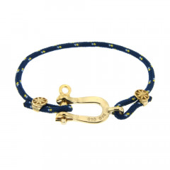 Bracelet Paqué Or Manille CAP COZ - bleu