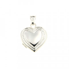Pendentif Argent CASSOLETTE COEUR cordon