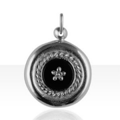 Pendentif Argent CREOLE ONYX/9                    