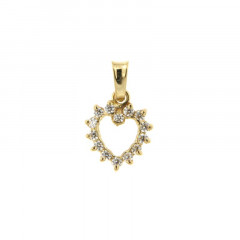Pendentif COEUR Oxyde Or 375°°°