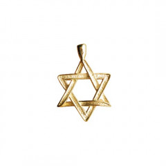 Pendentif Etoile de David Plaqué Or SCEAU DE SALOMON 04                   
