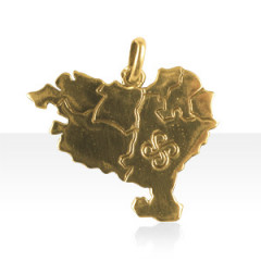 Pendentif Or CARTE PAYS BASQUE GM                   