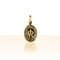 Pendentif Plaqué Or OVALE HERMINE "BREIZ BEPRED