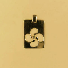Pendentif Plaqué Or Plaque CB DECOUPEE GM       